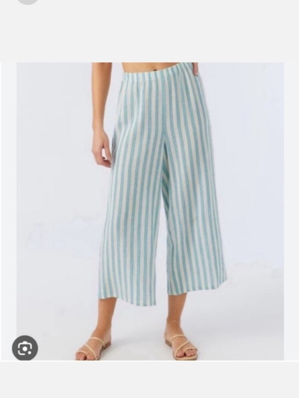 O'neill Miriam Stripe Cropped Pants Sz Small NEW